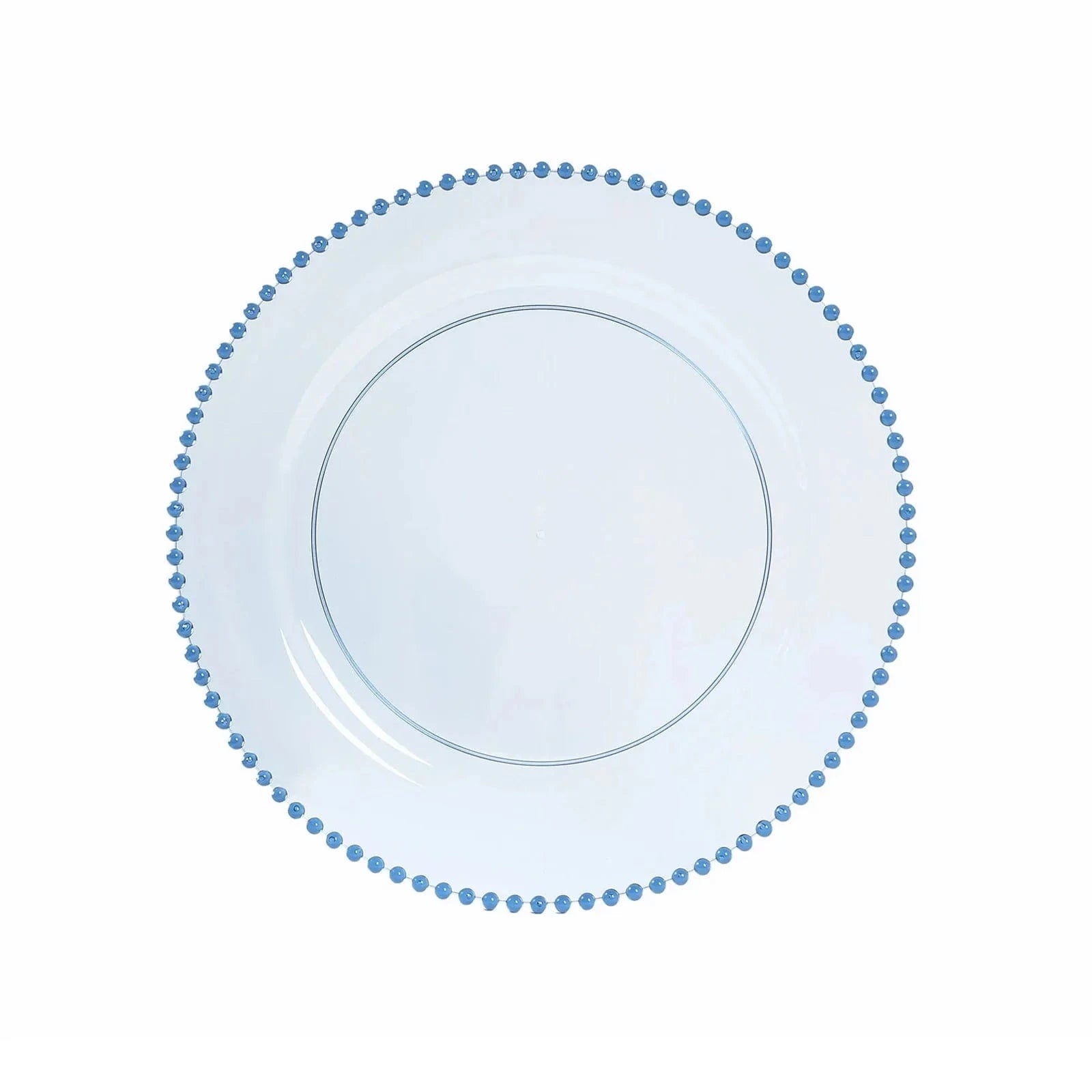 10 Round 13 in Plastic Charger Plates with Beaded Rim