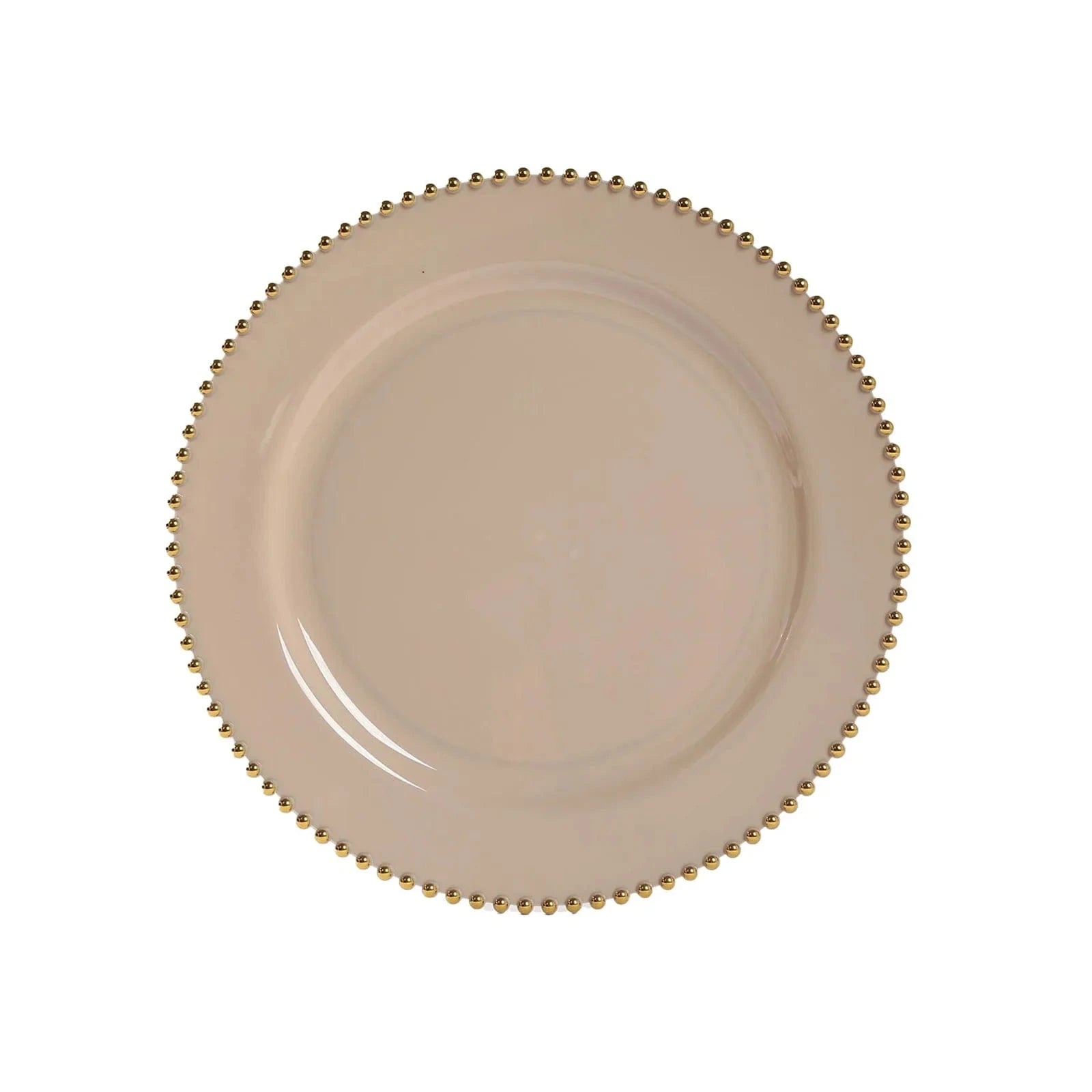 10 Round 13 in Plastic Charger Plates with Beaded Rim