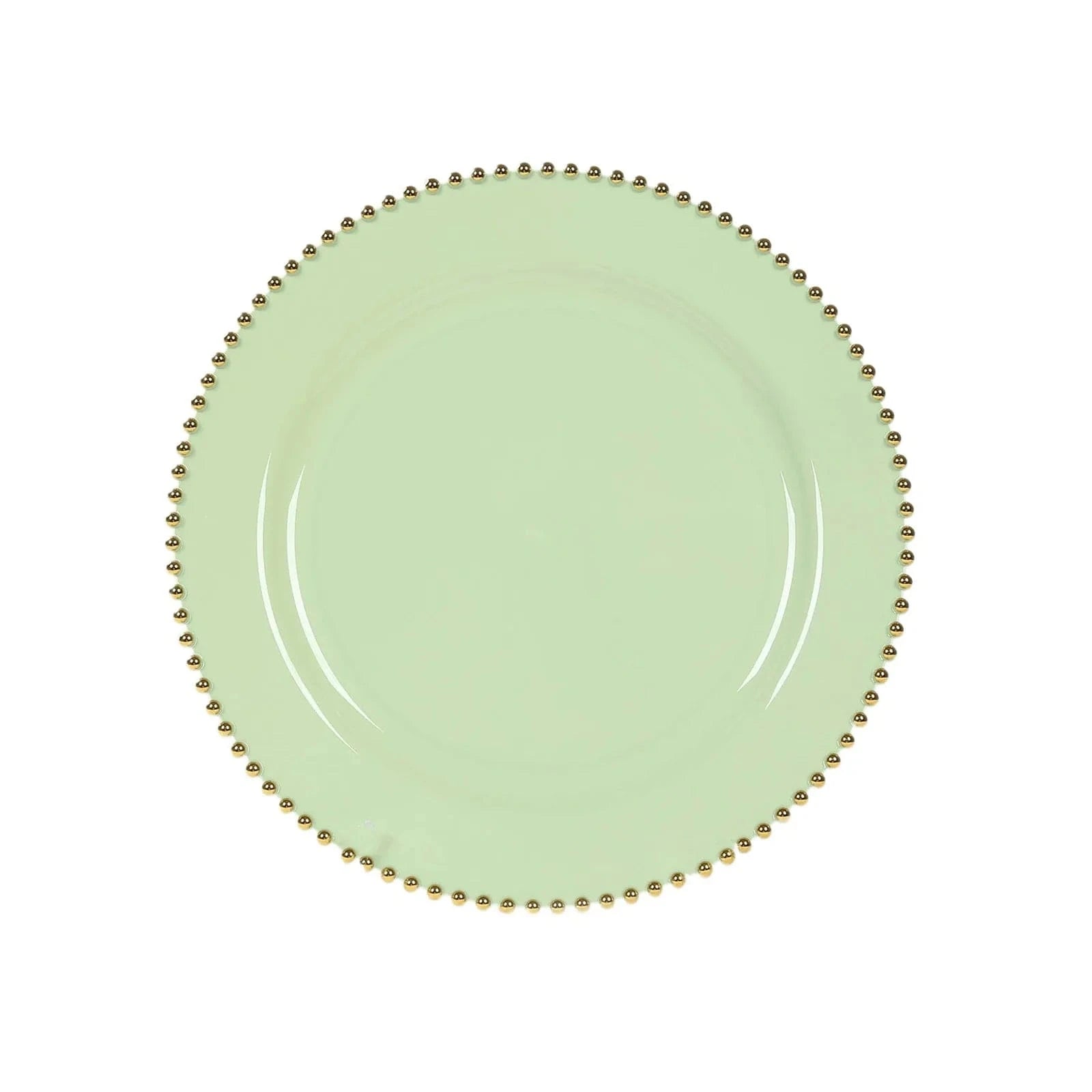 10 Round 13 in Plastic Charger Plates with Beaded Rim
