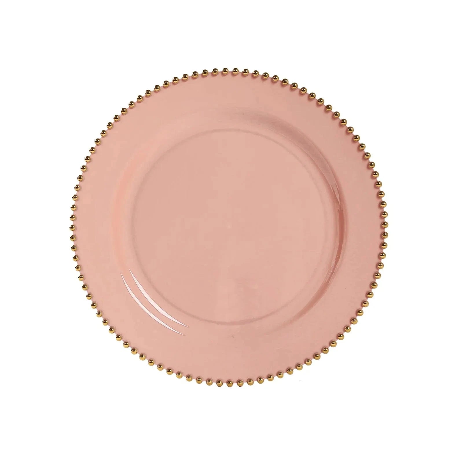 10 Round 13 in Plastic Charger Plates with Beaded Rim