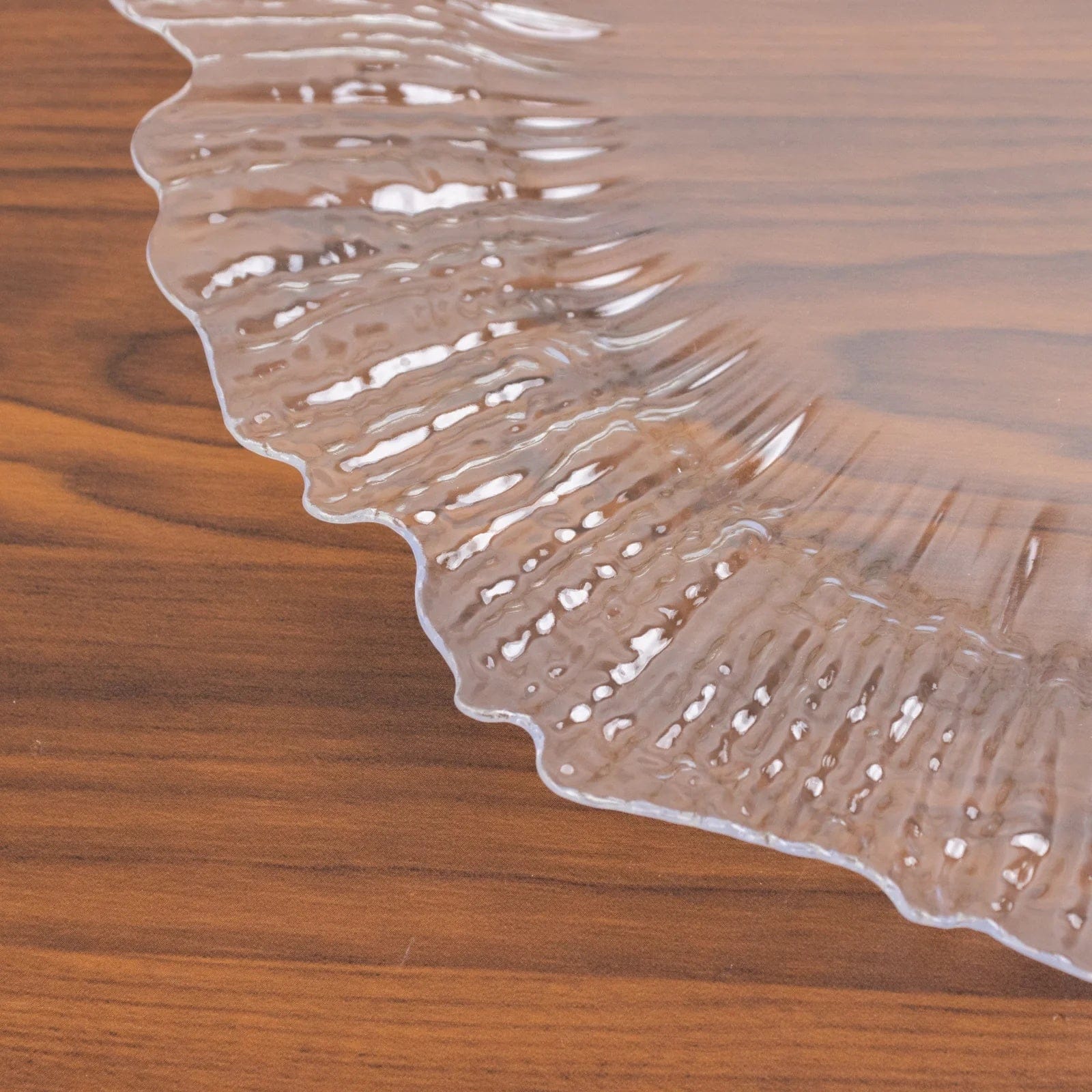 10 Round 13 in Plastic Charger Plates with Reef Rim Design