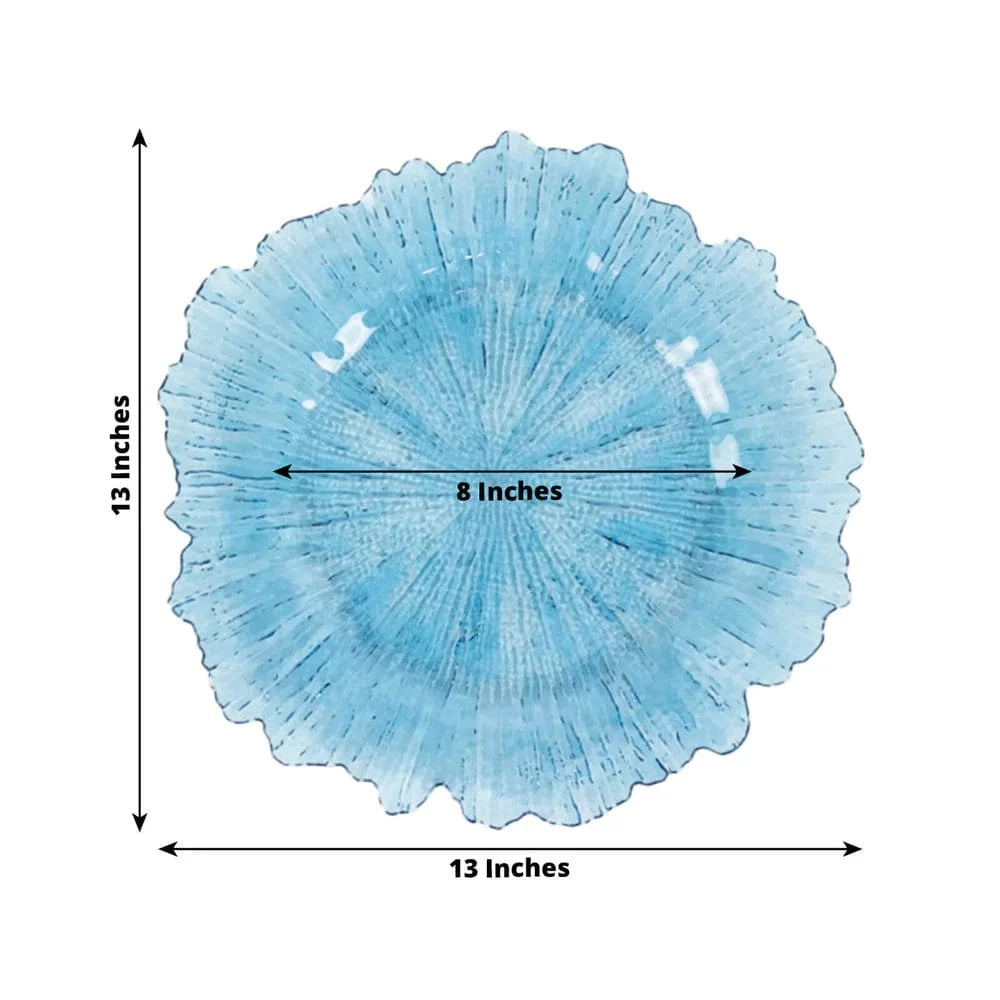 6 pcs 13 in Round Textured Acrylic Charger Plates