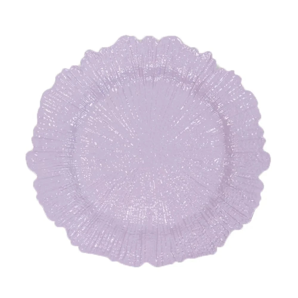 6 pcs 13 in Round Textured Acrylic Charger Plates