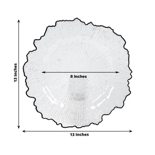 6 pcs 13 in Round Textured Acrylic Charger Plates