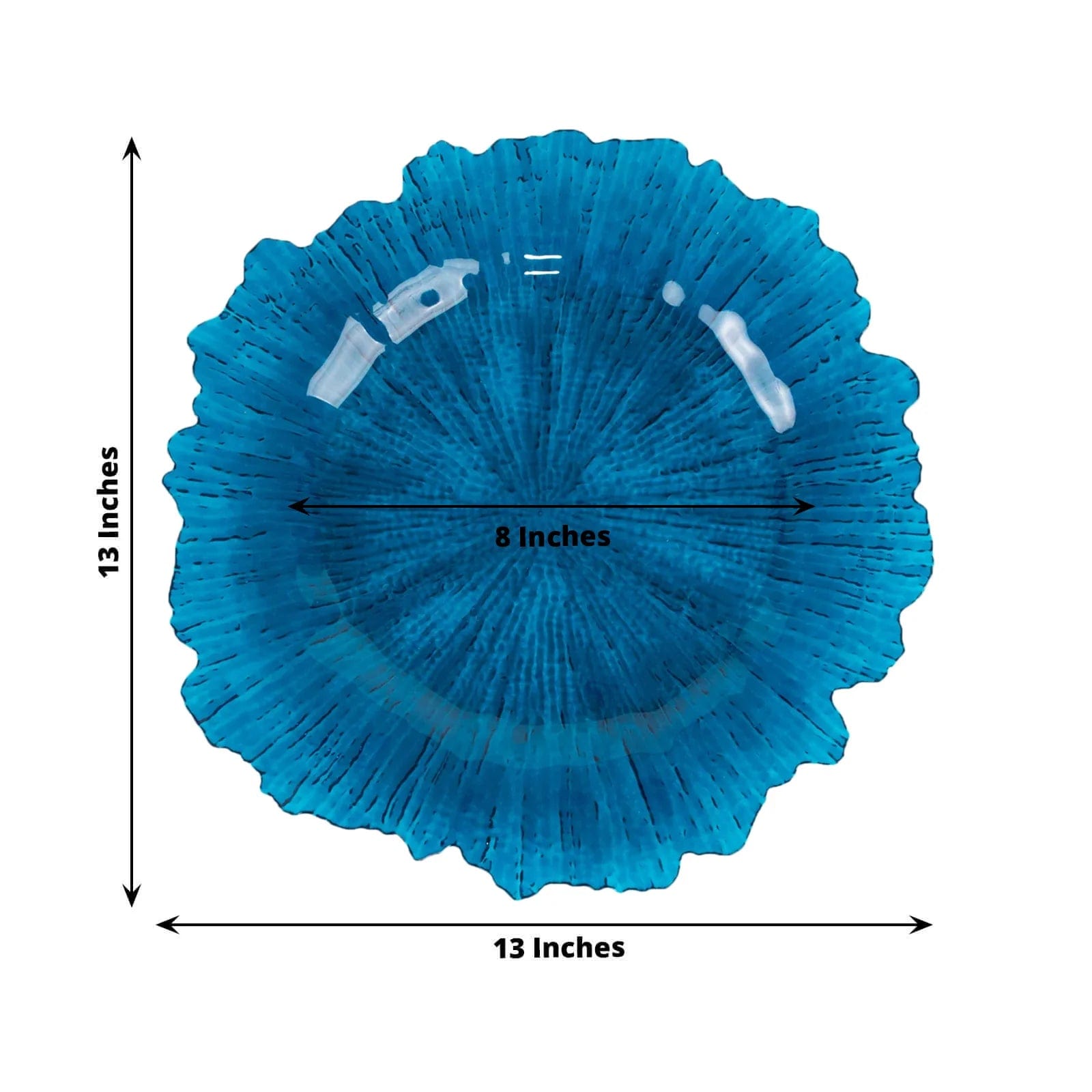 6 pcs 13 in Round Textured Acrylic Charger Plates