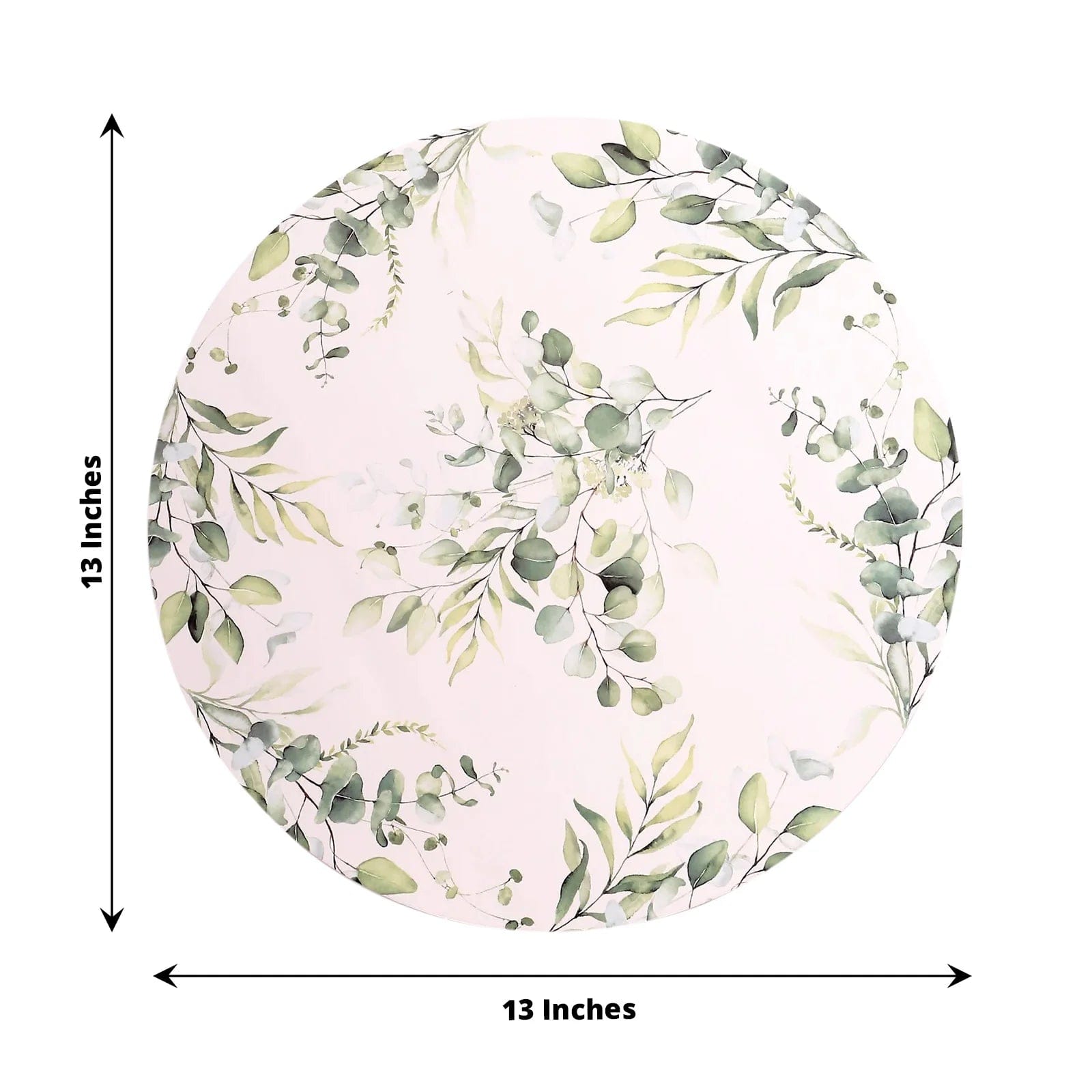 6 Round 13 in Disposable Paper Charger Plates with Floral Prints