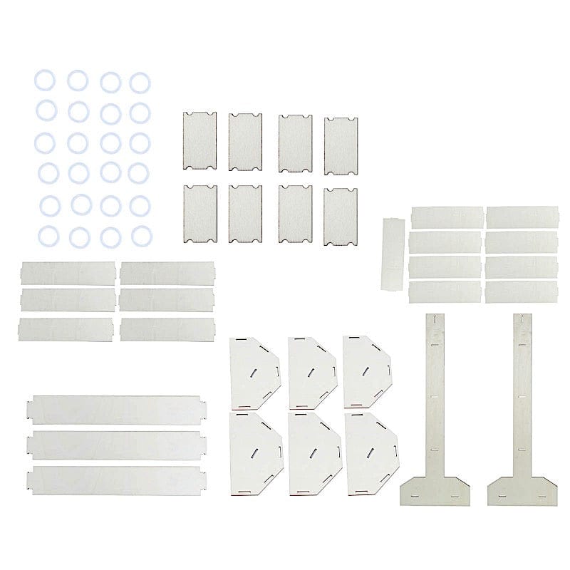 33 in Natural 3 Tier Laser Cut Wooden Cupcake Dessert Display Stand