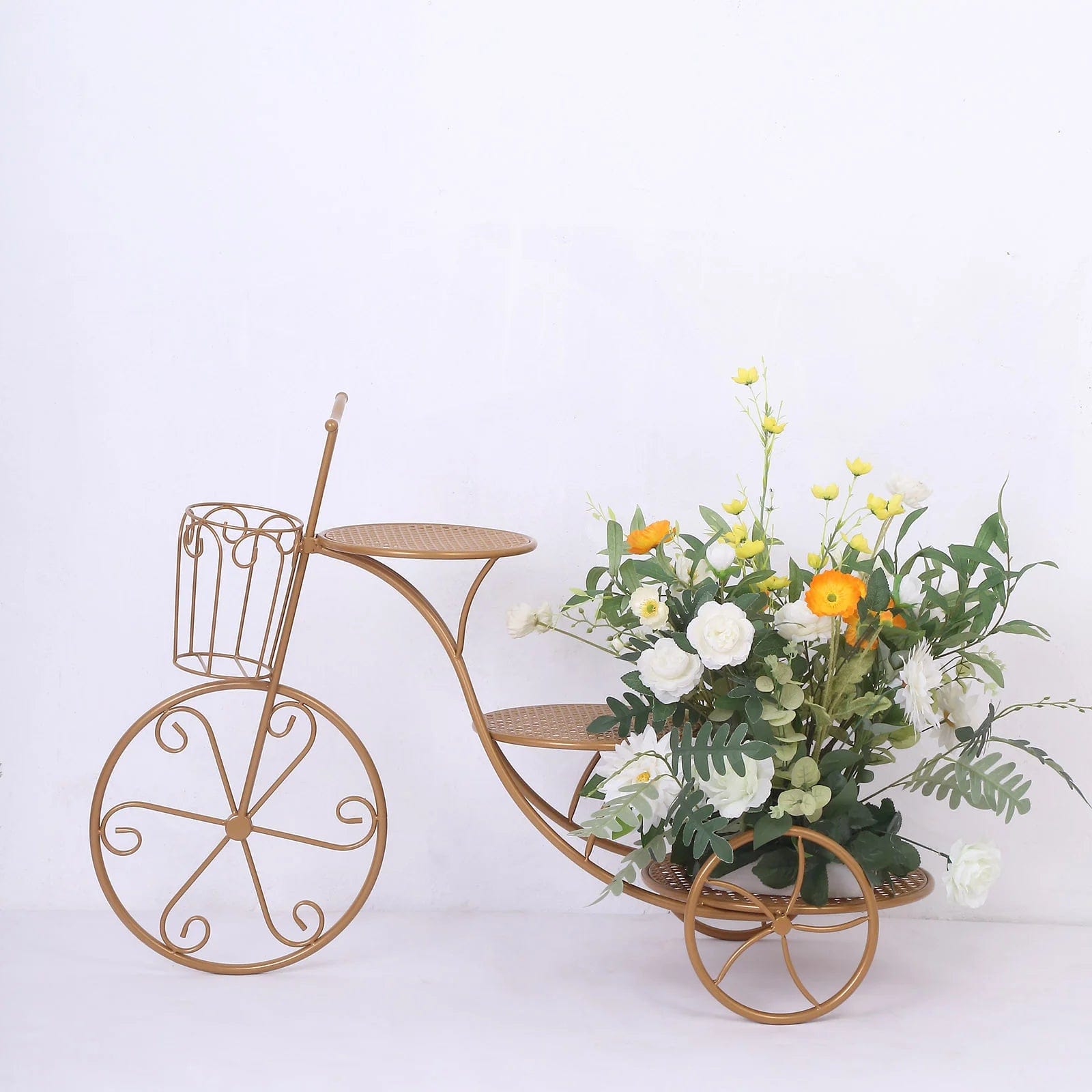 40 in Gold 3 Tier Metal Bicycle Cake Dessert Display Stand