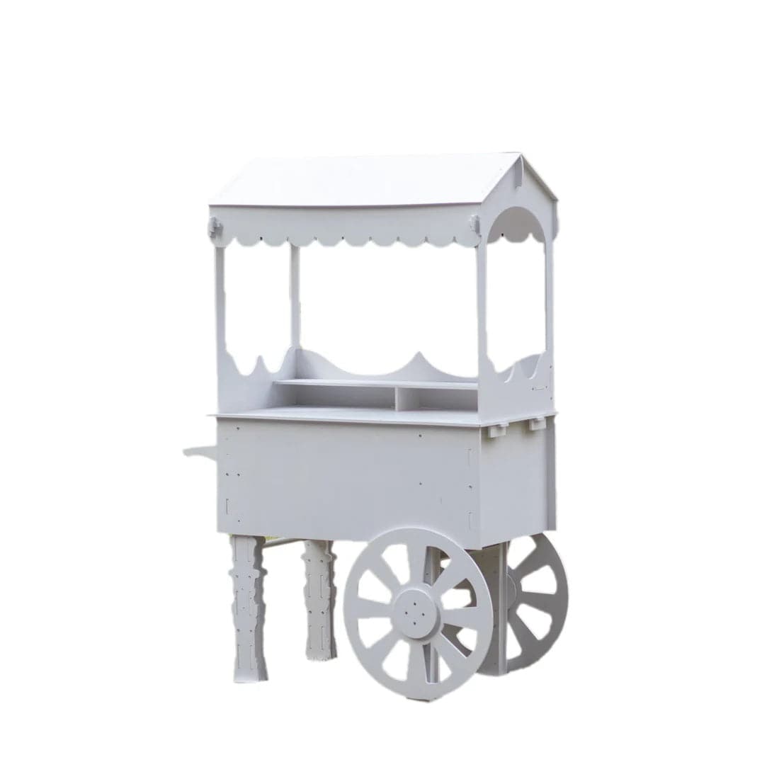 6 ft Candy Cart Mirrored Cupcake Dessert Display Stand with Wheels and Shelf