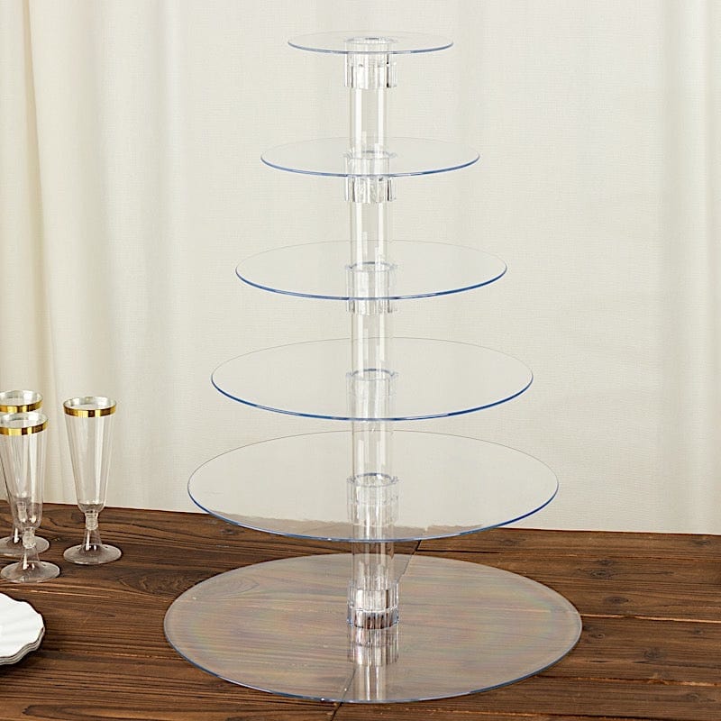 6 Tiers 22 in Clear Acrylic Cupcake Stand Set