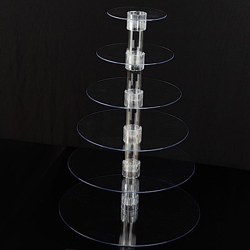 6 Tiers 22 in Clear Acrylic Cupcake Stand Set