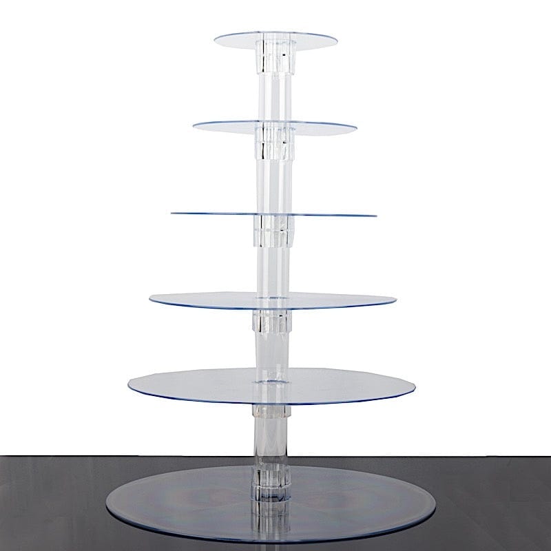 6 Tiers 22 in Clear Acrylic Cupcake Stand Set