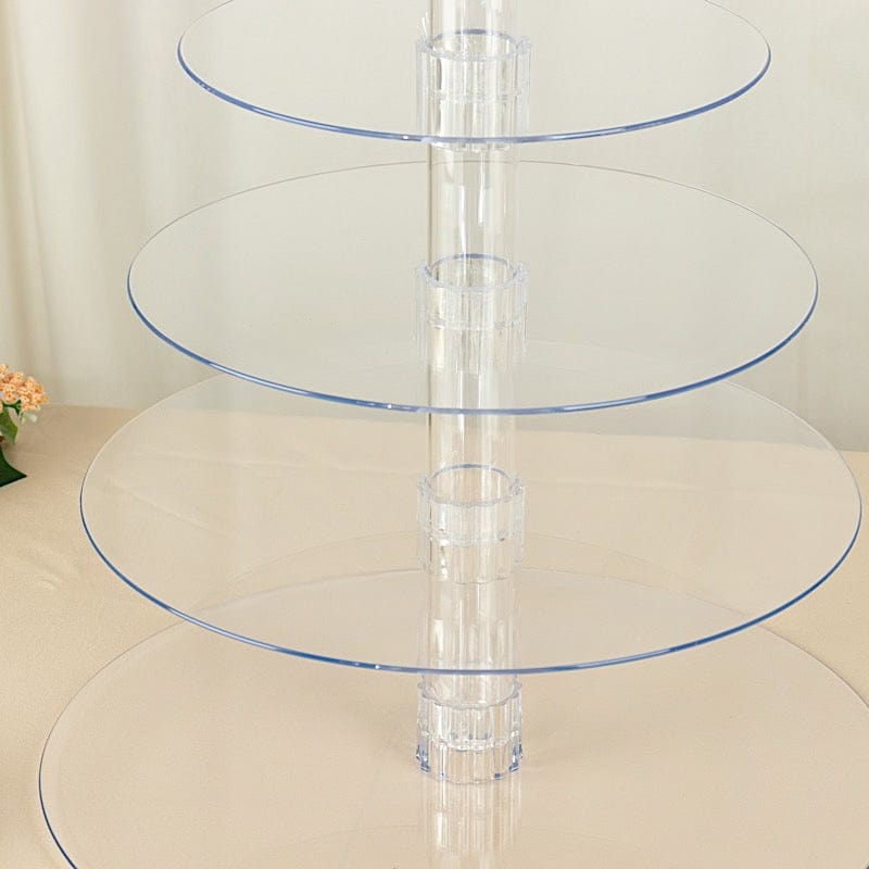 6 Tiers 22 in Clear Acrylic Cupcake Stand Set