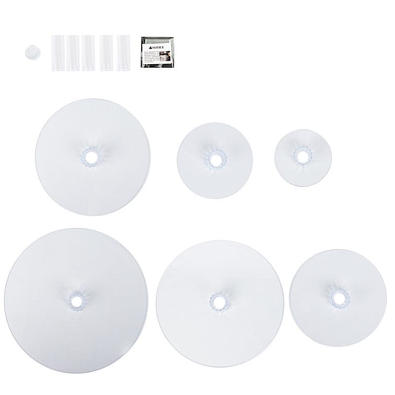 6 Tiers 22 in Clear Acrylic Cupcake Stand Set