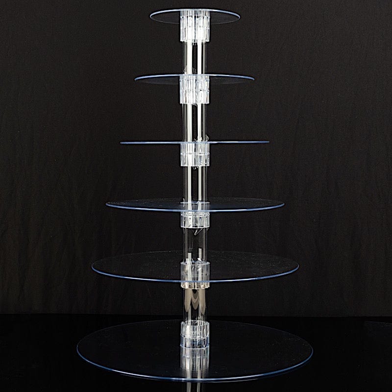 6 Tiers 22 in Clear Acrylic Cupcake Stand Set