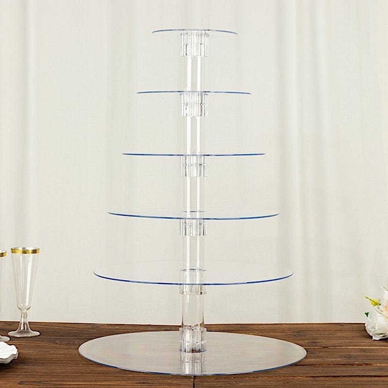 6 Tiers 22 in Clear Acrylic Cupcake Stand Set