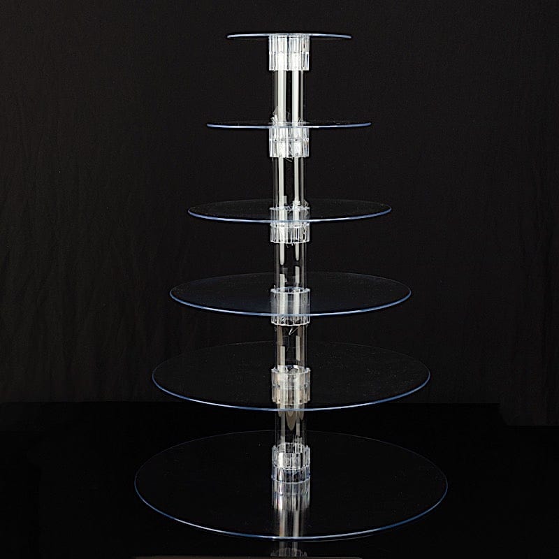 6 Tiers 22 in Clear Acrylic Cupcake Stand Set