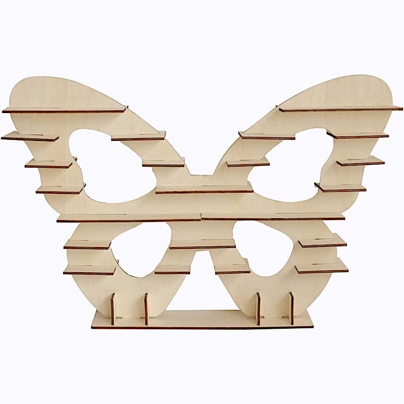 7 Tier 25 in Butterfly Shaped Wooden Dessert Display Stand