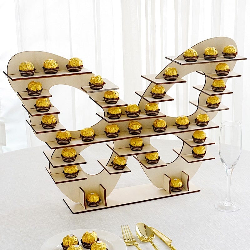 7 Tier 25 in Butterfly Shaped Wooden Dessert Display Stand