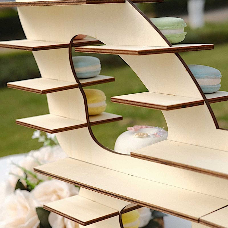 7 Tier 25 in Butterfly Shaped Wooden Dessert Display Stand