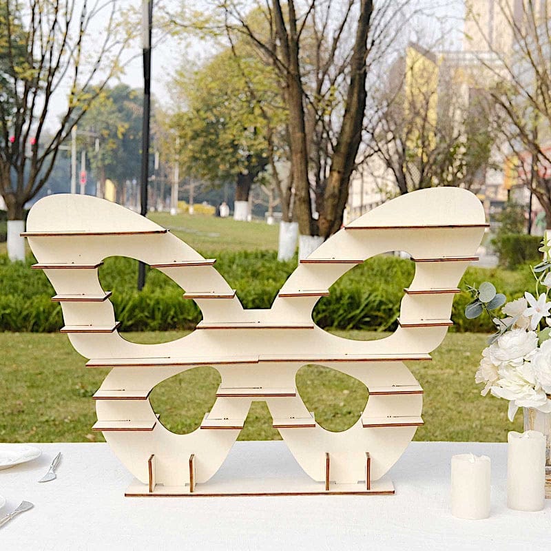 7 Tier 25 in Butterfly Shaped Wooden Dessert Display Stand