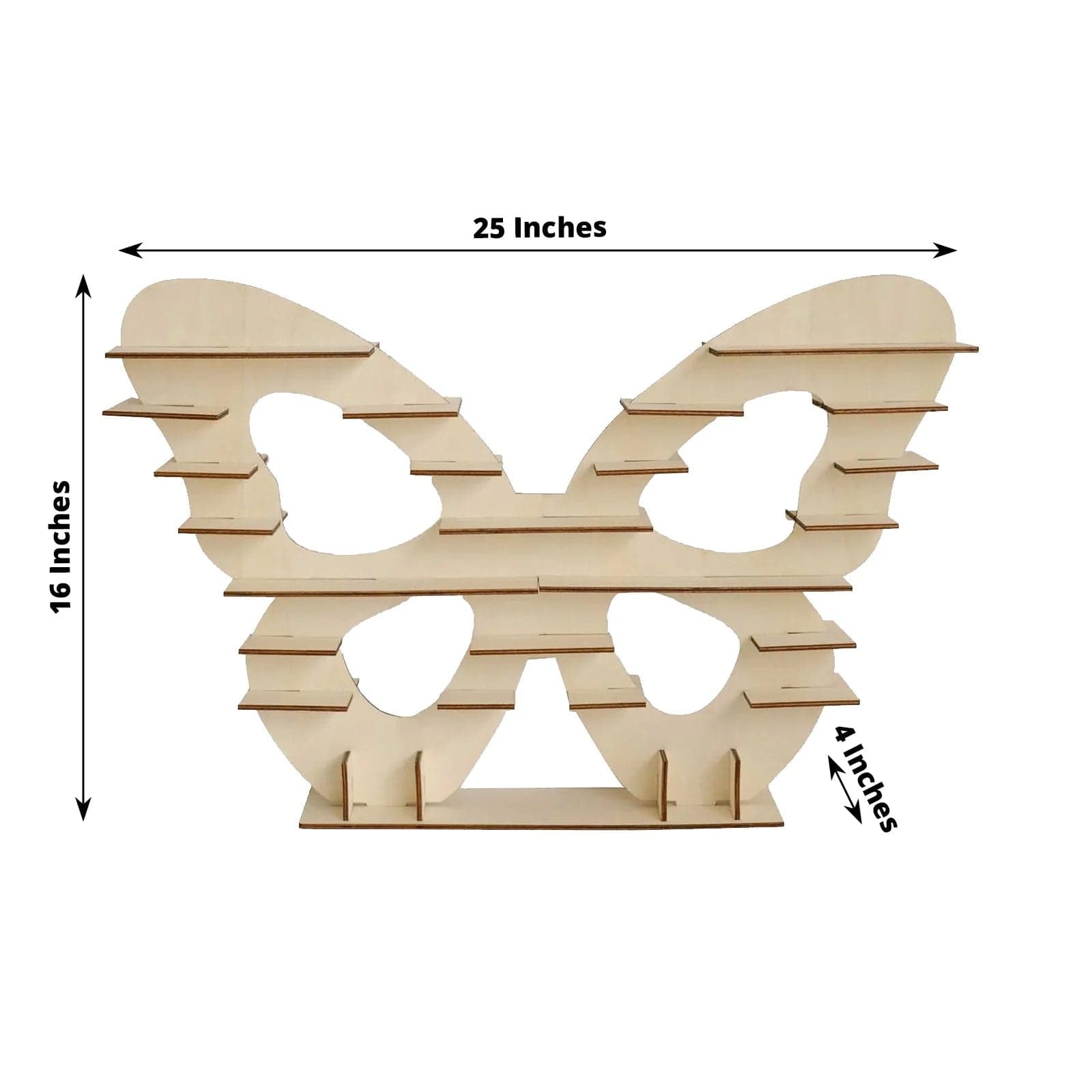 7 Tier 25 in Butterfly Shaped Wooden Dessert Display Stand