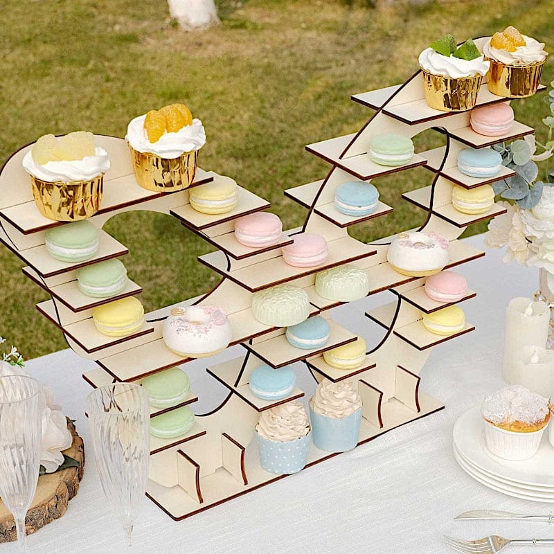 7 Tier 25 in Butterfly Shaped Wooden Dessert Display Stand