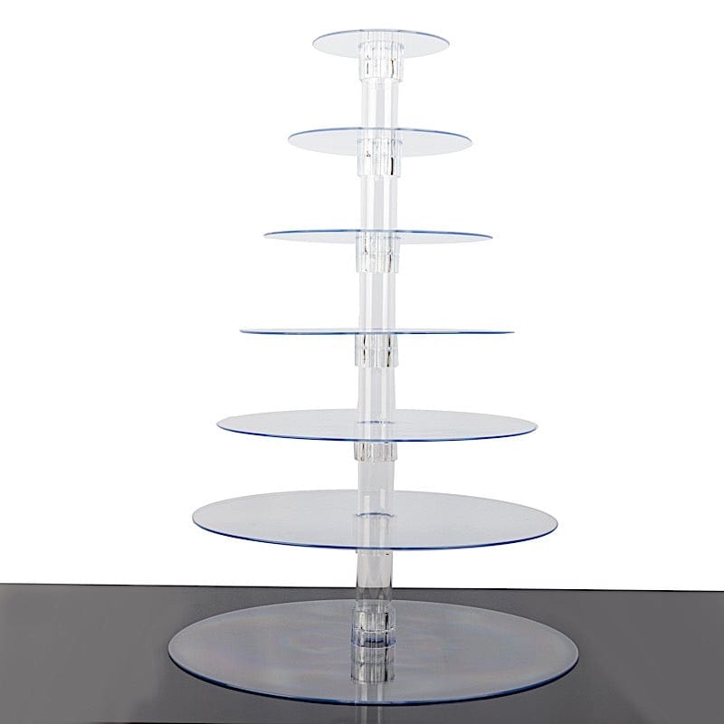 7 Tiers 26 in Clear Acrylic Cupcake Stand Set