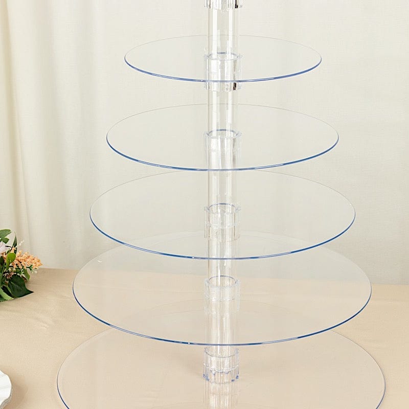7 Tiers 26 in Clear Acrylic Cupcake Stand Set