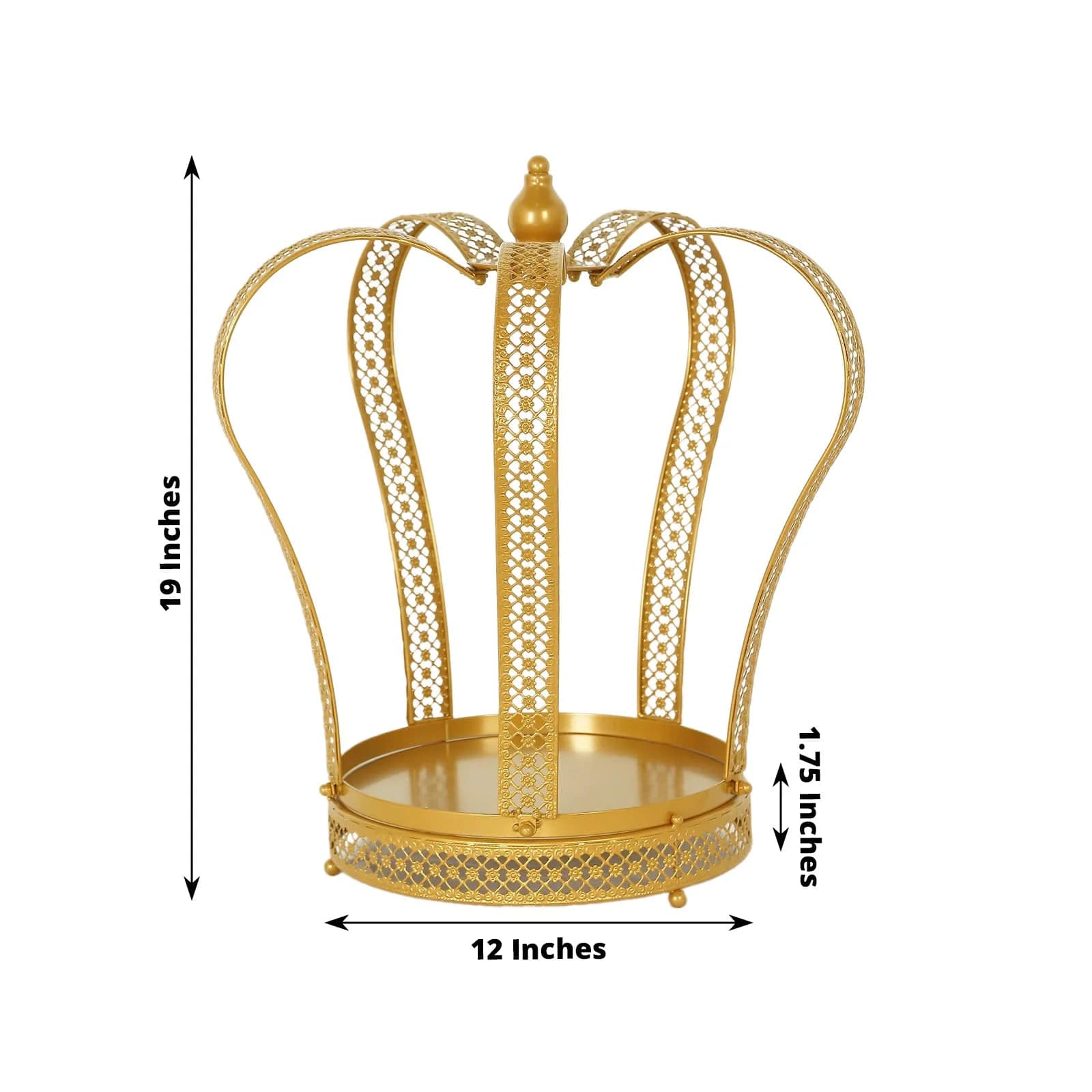 Gold Metal Crown Cupcake Dessert Display Stand