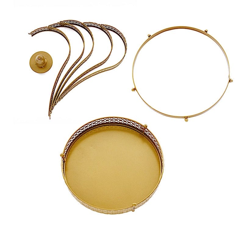 Gold Metal Crown Cupcake Dessert Display Stand