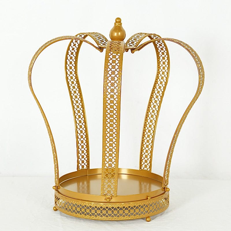 Gold Metal Crown Cupcake Dessert Display Stand