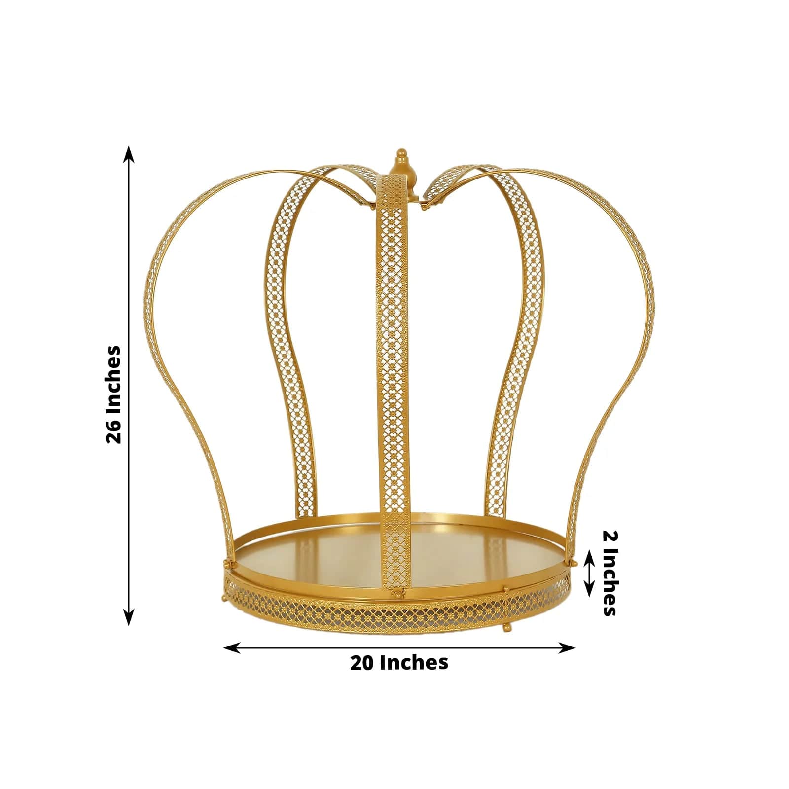Gold Metal Crown Cupcake Dessert Display Stand