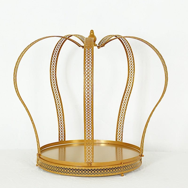 Gold Metal Crown Cupcake Dessert Display Stand