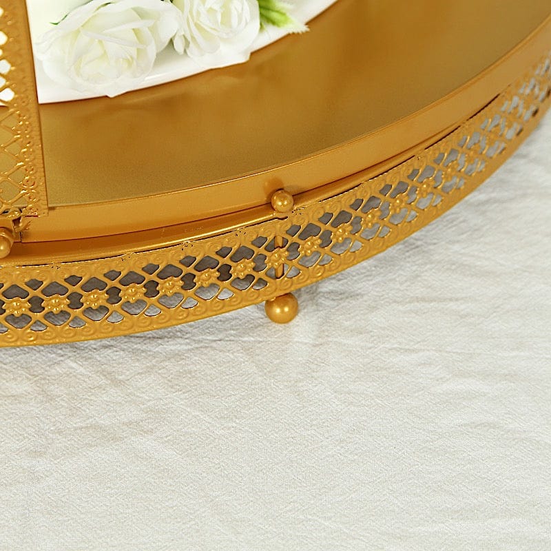Gold Metal Crown Cupcake Dessert Display Stand