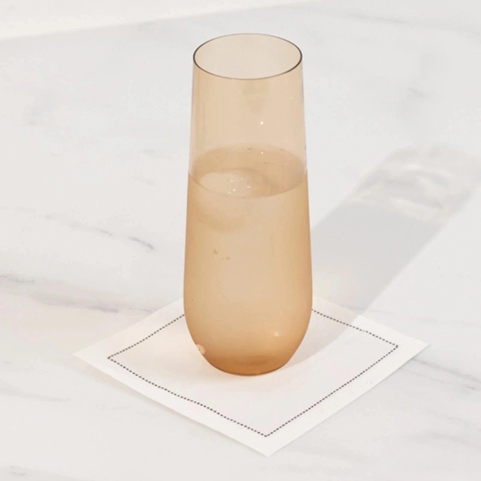 12 pcs 9 oz Disposable Plastic Champagne Stemless Flutes