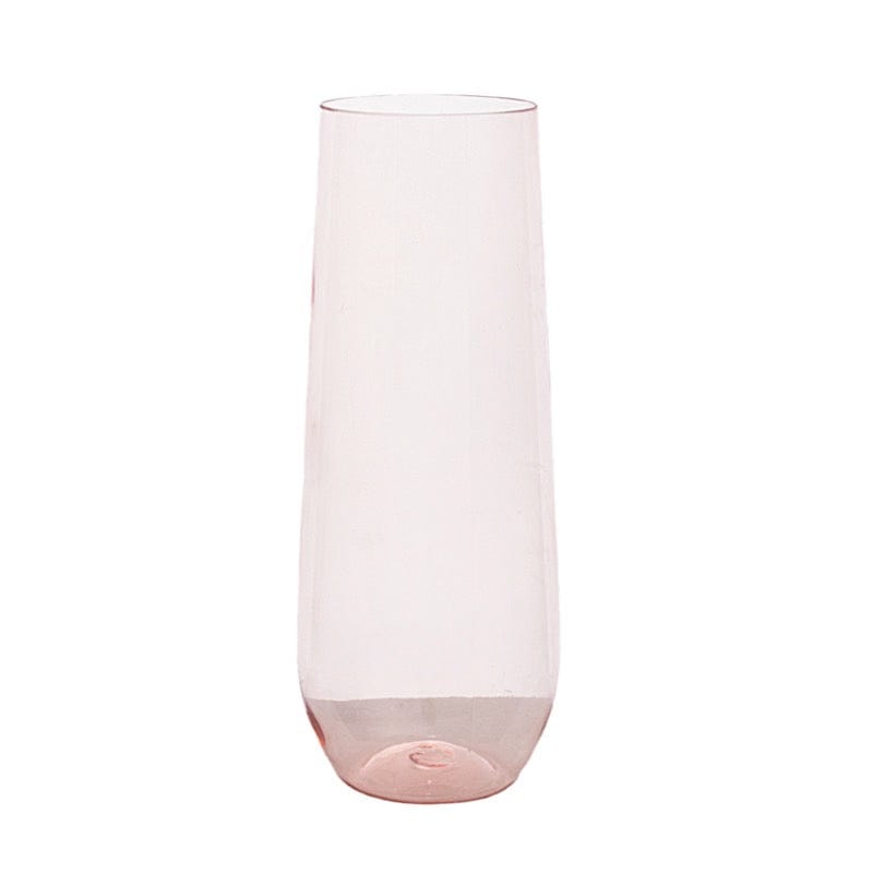 12 pcs 9 oz Disposable Plastic Champagne Stemless Flutes