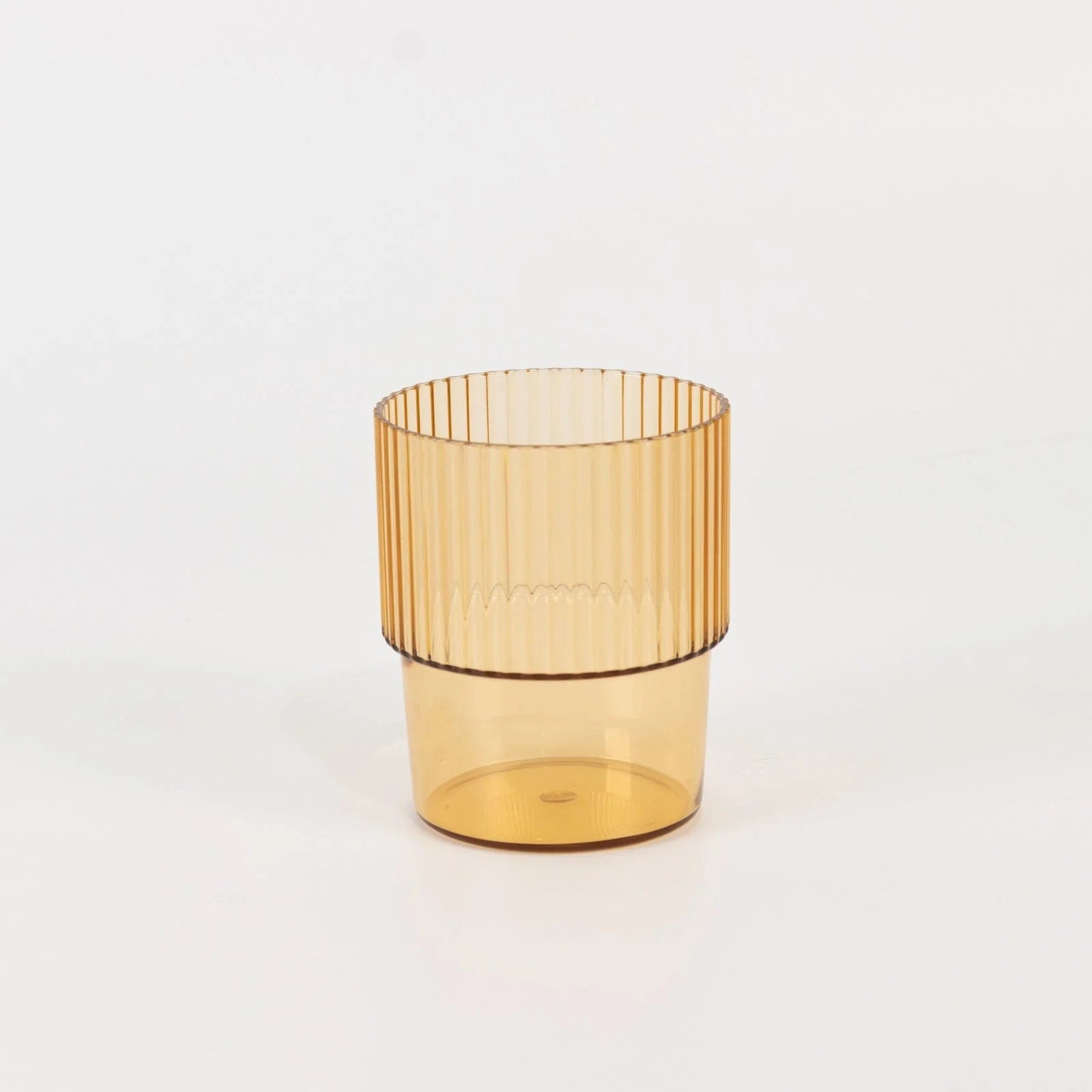 12 Stackable 7 oz Ribbed Reusable Plastic cups