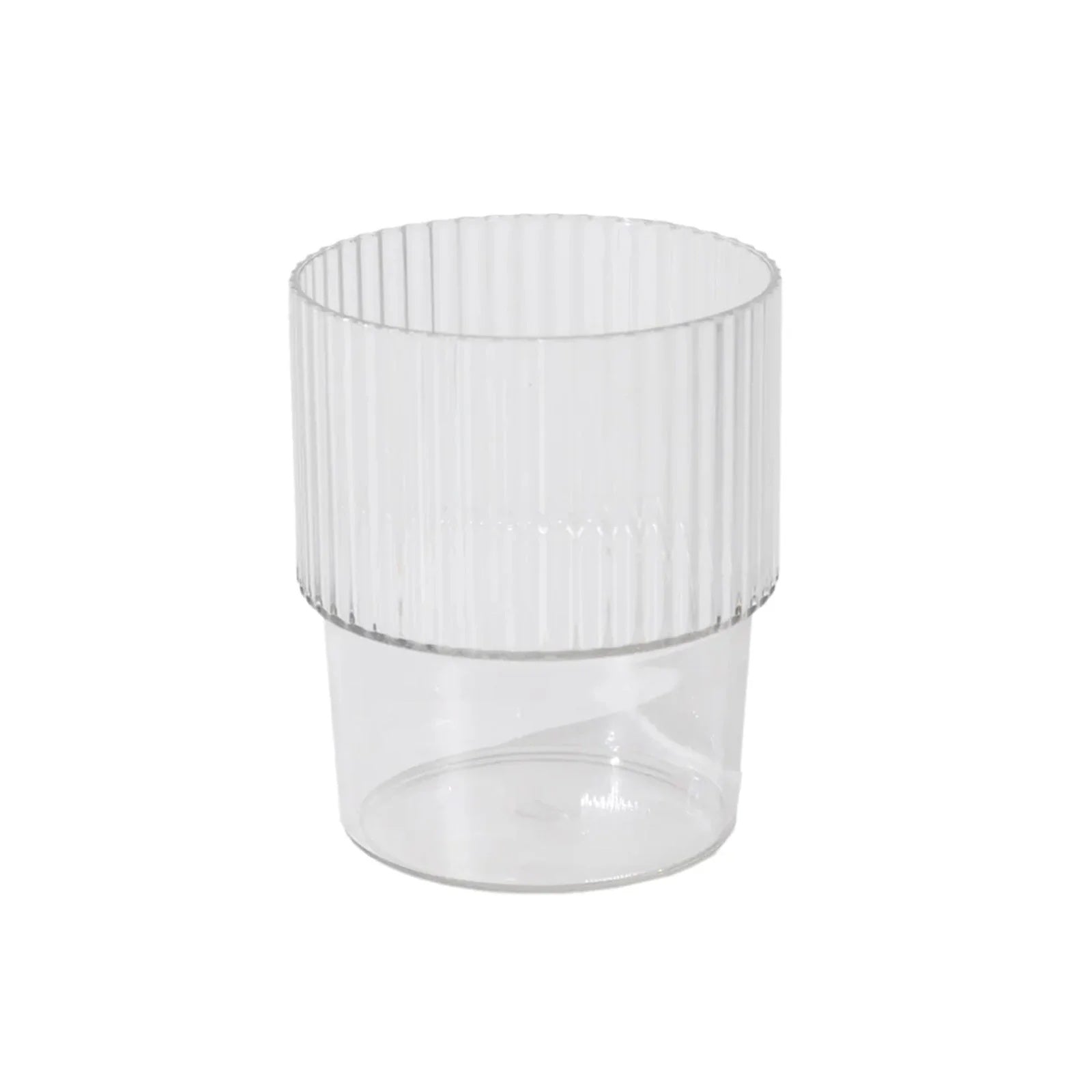 12 Stackable 7 oz Ribbed Reusable Plastic cups