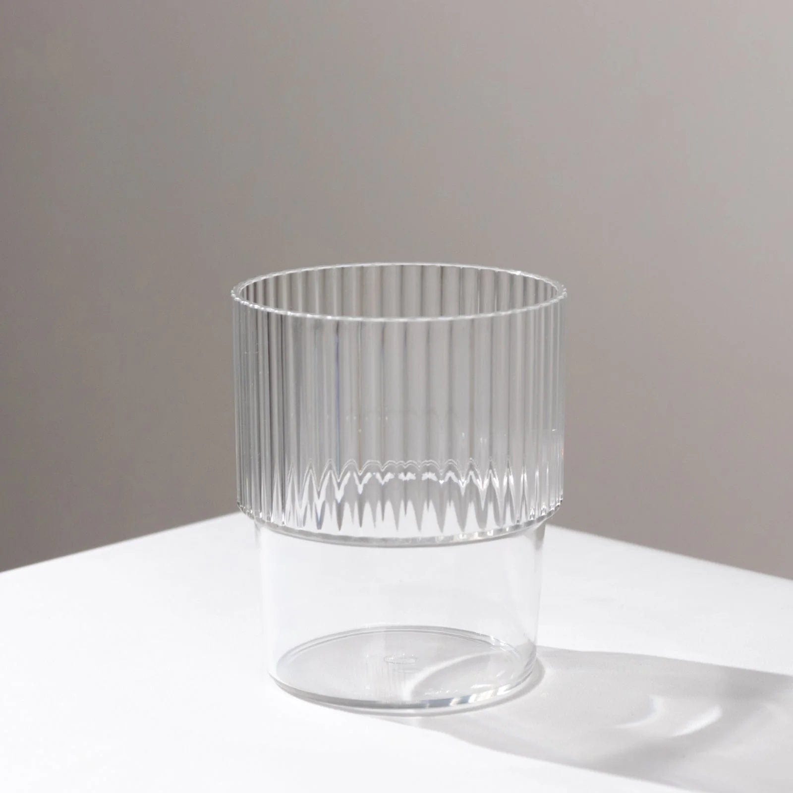 12 Stackable 7 oz Ribbed Reusable Plastic cups