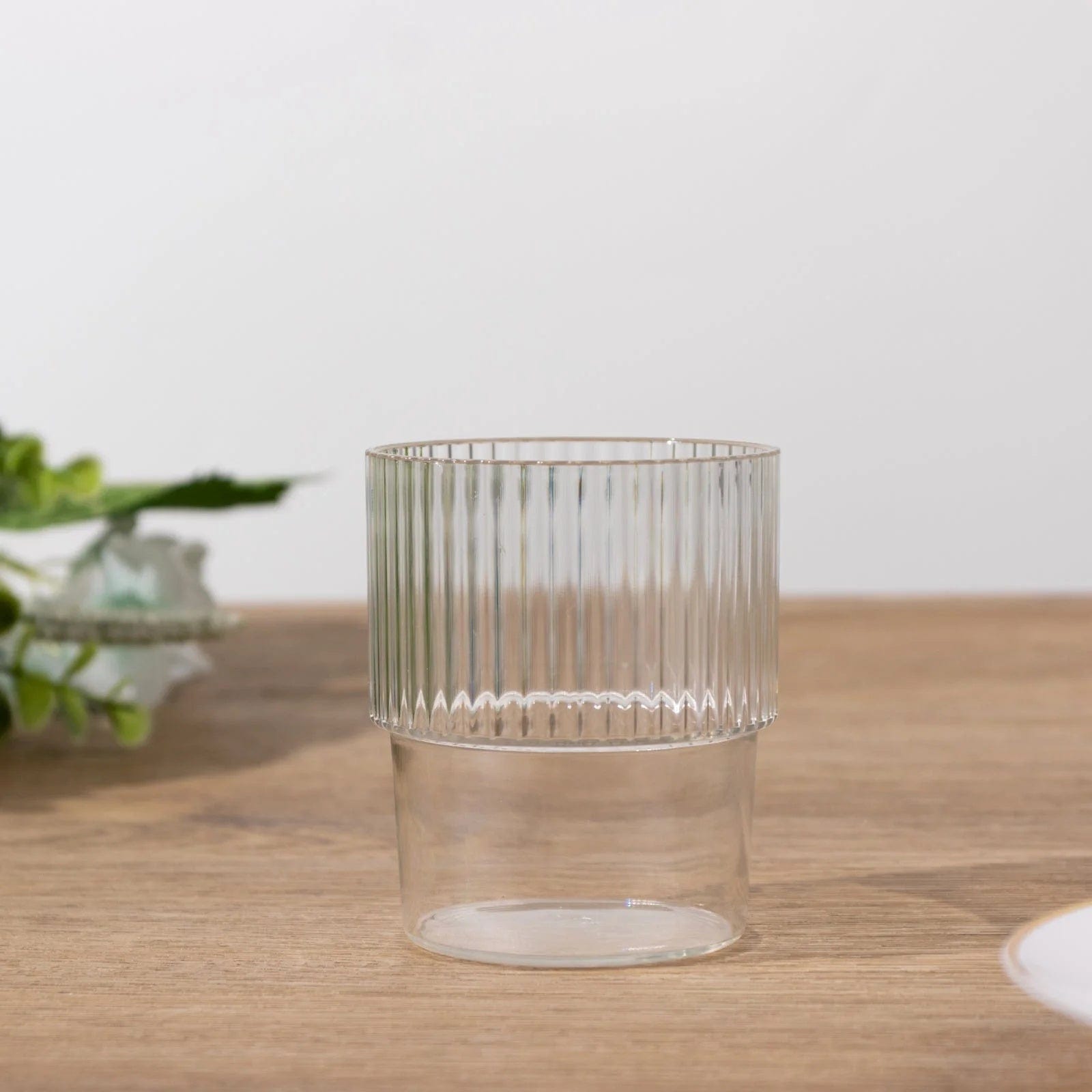 12 Stackable 7 oz Ribbed Reusable Plastic cups