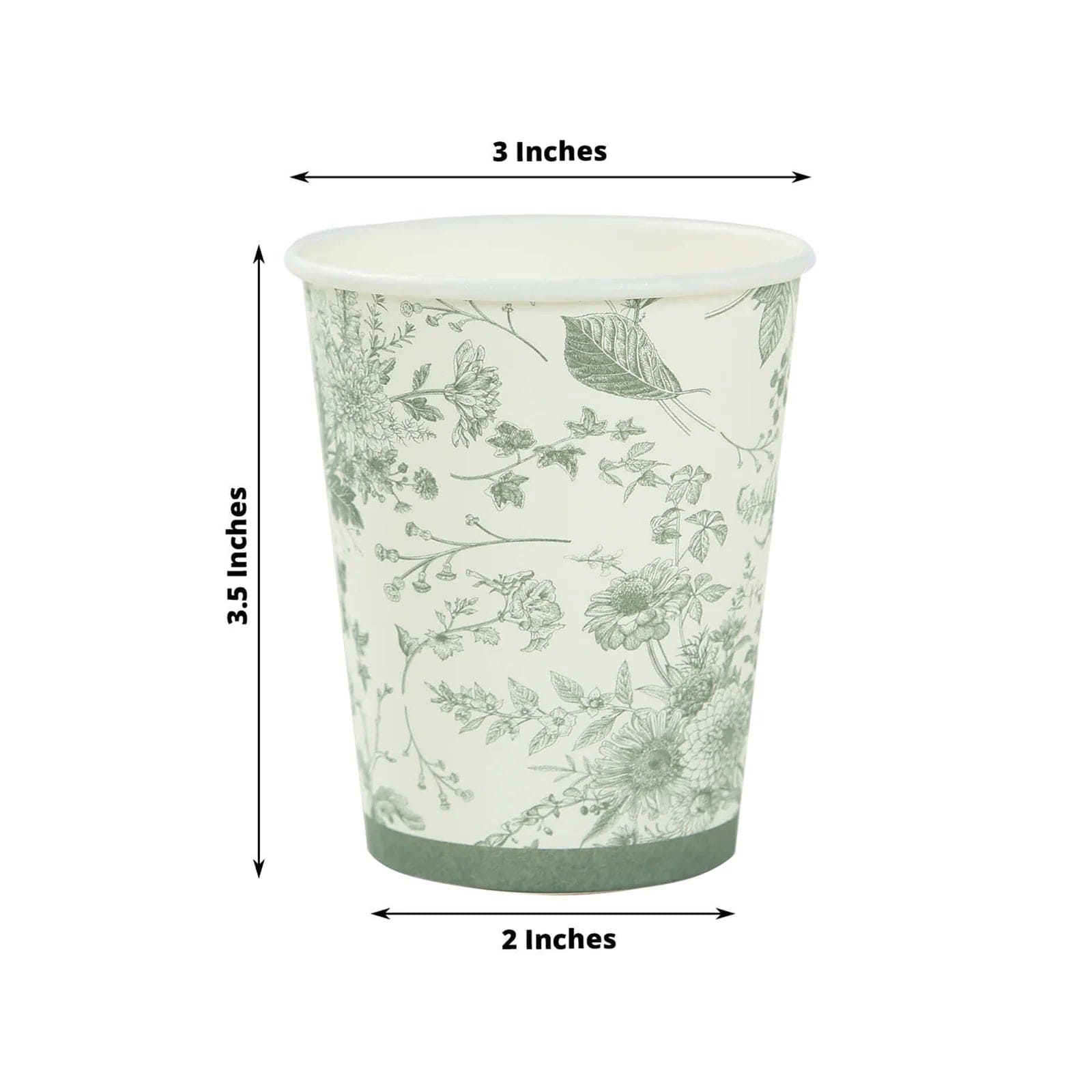 24 White Sage Green 9 oz French Toile Paper Cups