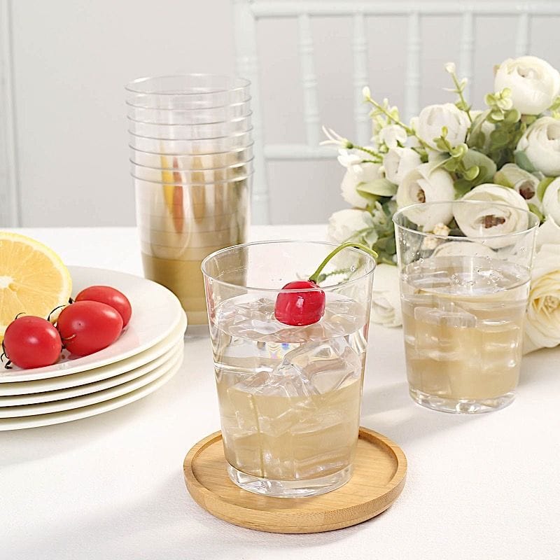 25 pcs 10 oz. Clear Disposable Plastic Party Cups