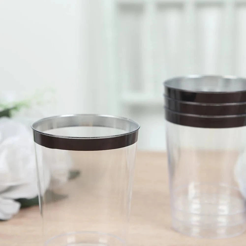 25 pcs 10 oz. Disposable Plastic Party Cups with Rim