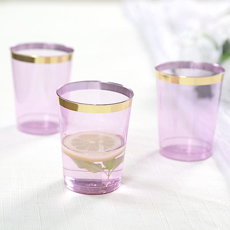25 pcs 10 oz. Disposable Plastic Party Cups with Rim