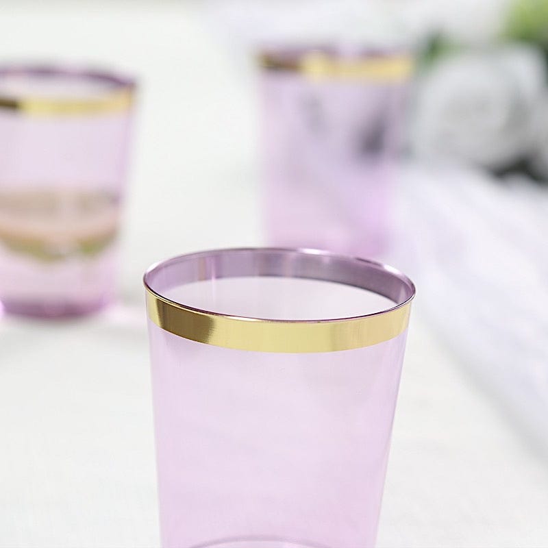 25 pcs 10 oz. Disposable Plastic Party Cups with Rim