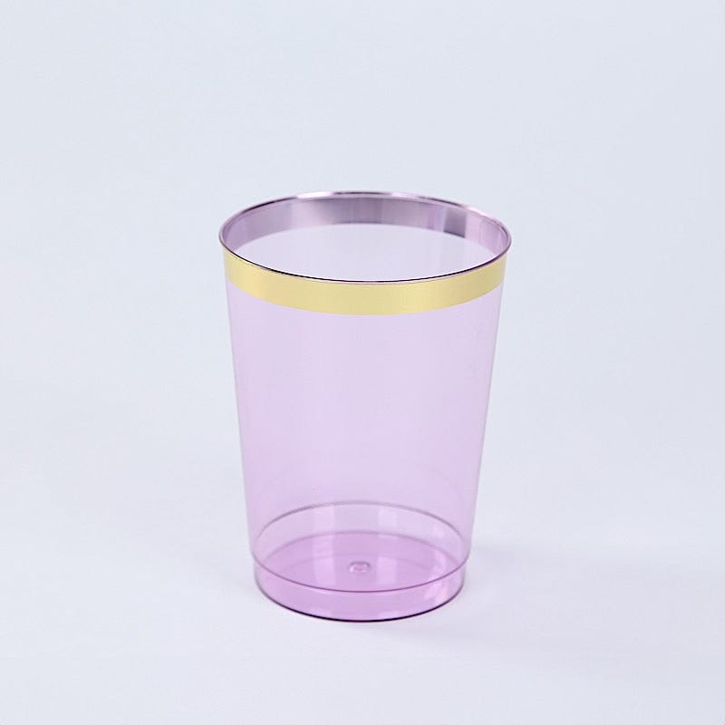 25 pcs 10 oz. Disposable Plastic Party Cups with Rim