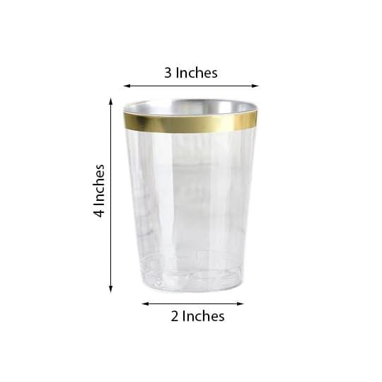 25 pcs 10 oz. Disposable Plastic Party Cups with Rim