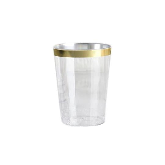 25 pcs 10 oz. Disposable Plastic Party Cups with Rim