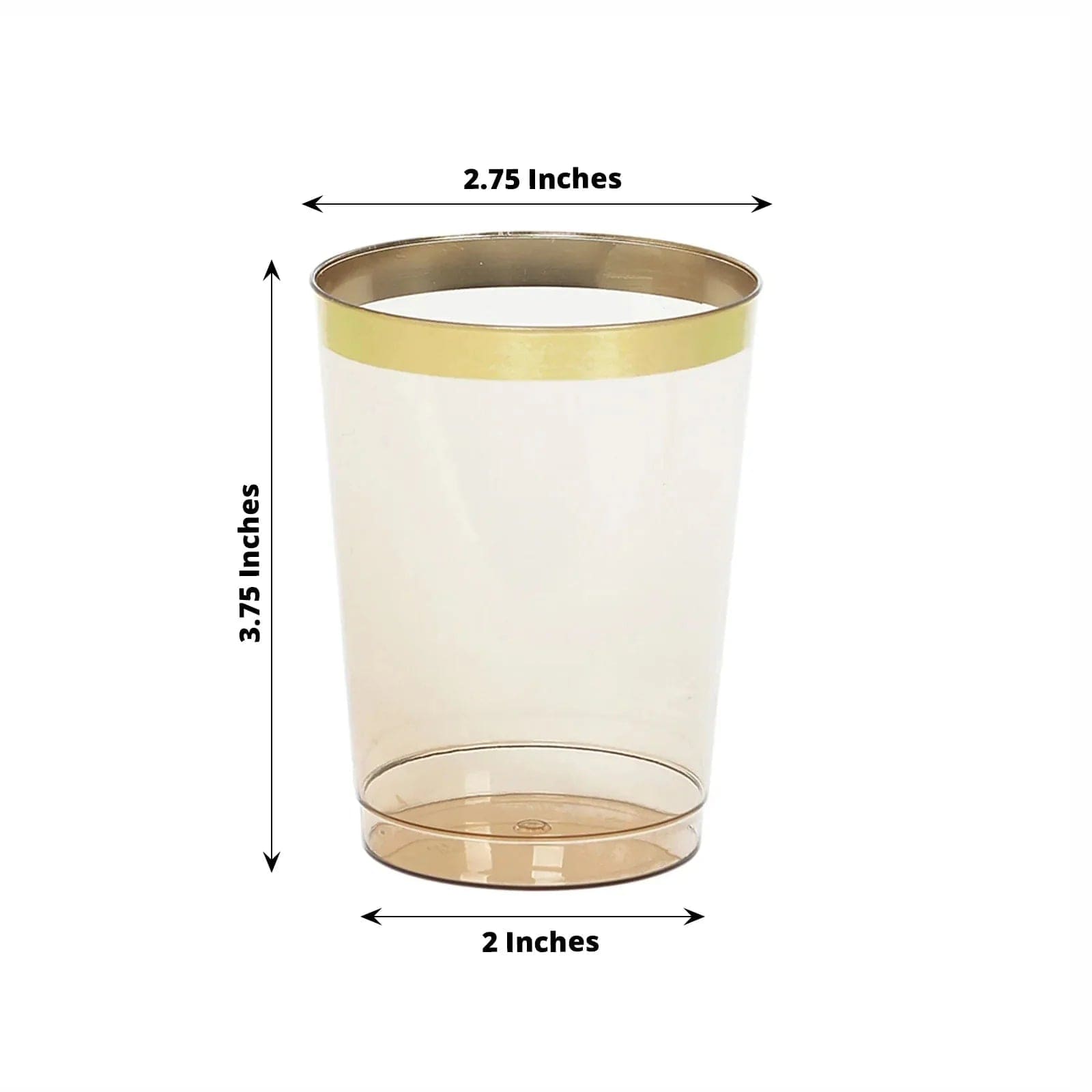 25 pcs 10 oz. Disposable Plastic Party Cups with Rim